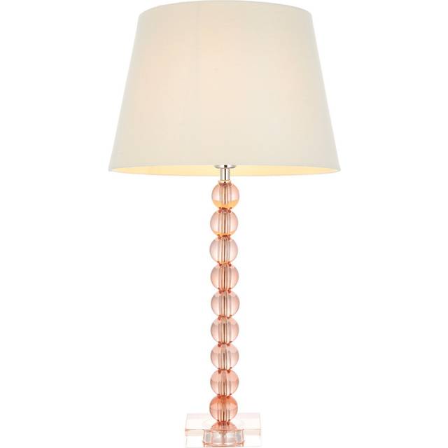 Endon 100360 Adelie And Cici 1 Light Table Lamp Blush Crystal Glass An