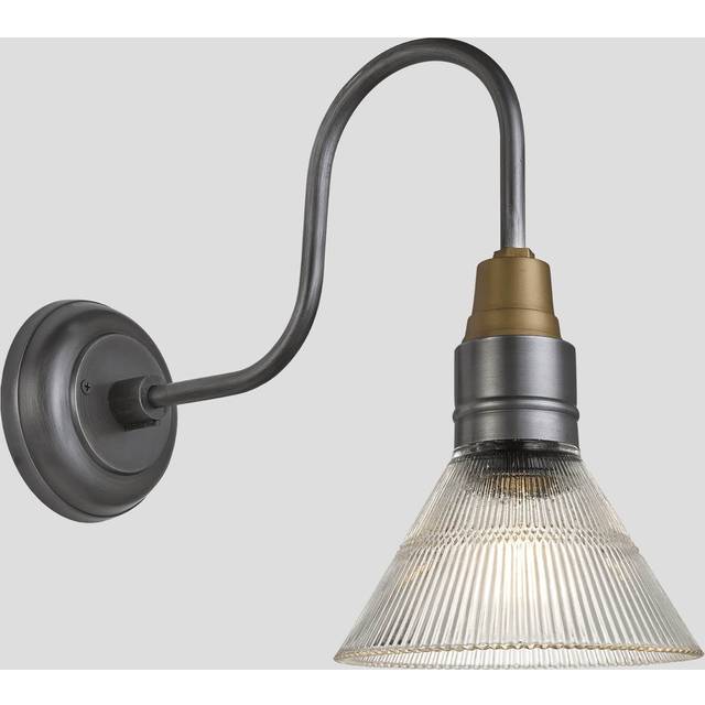 Swan Neck Glass Funnel Wall Light - 7 Inch – Pewter