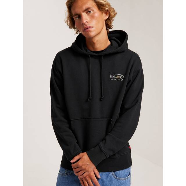 Levi's Relaxed Graphic Sweatshirt Hoodie herr, Batwing Logo Hoodie Caviar, XS
