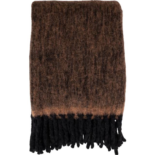 House Nordic Carmel Plaid Tæppe Brun (170x130cm)