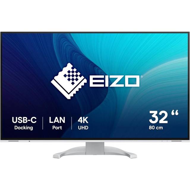 EIZO EV3240X-WT 31.5inch 16:9 3840x2160 350 cd/sqm 178/178 IPS LCD USB-C Display Port 2xHDMI LAN USB hub 2/4 Auto EcoView White