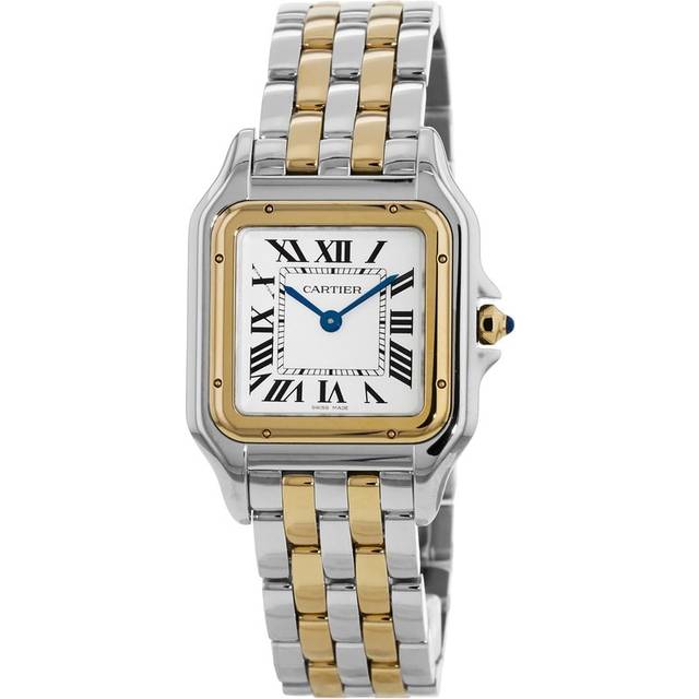 CARTIER Panthere de Cartier Medium 18K Yellow Gold SS Women's Watch W2PN0007 - Silver - 29 mm x 37 mm