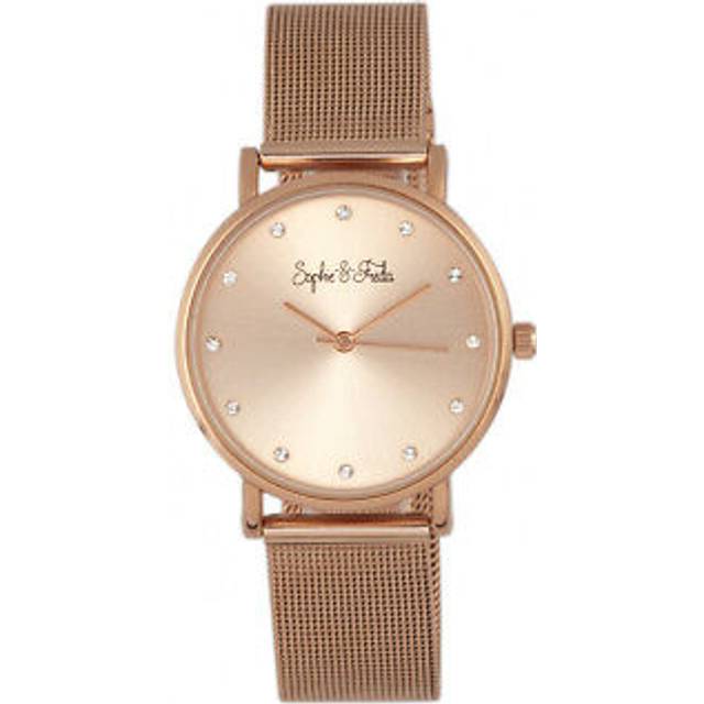 Savannah Mesh Bracelet Watch with Swarovski Crystals - Rose Gold - One Size