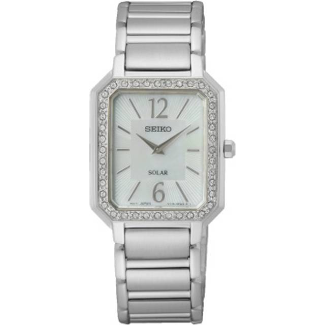 Seiko Conceptual Solar White Mother of Pearl Dial Stainless Steel Strap Women's Watch SUP465P1