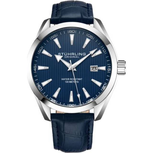 Forte 3953L Quartz Watch 42MM Case Leather Band - Blue - One Size