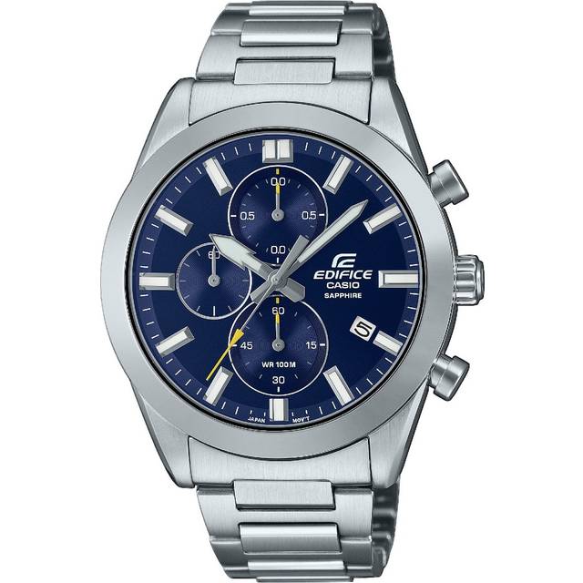 Casio Kronograf kvartsur för män med rostfritt stålrem EFB-710D-2AVUEF, SILVER, armband