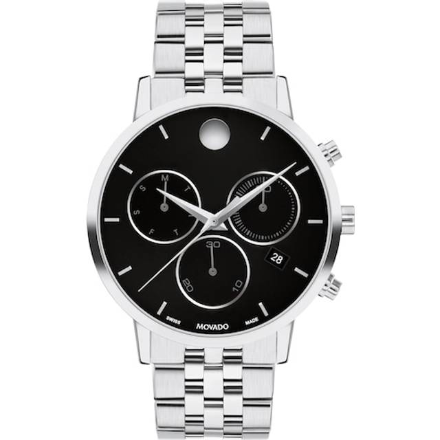 Men's Museum Classic Chronograph Watch | Stainless Steel | Black/Silver | Movado® - One Size