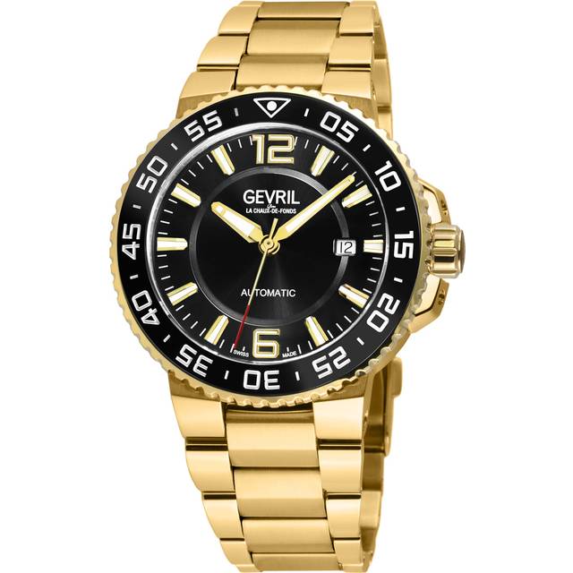 RiverSide 46701 Swiss Automatic Movement Sellita SW200, Luminous, Ceramic Ring Watch - Metallics - One Size