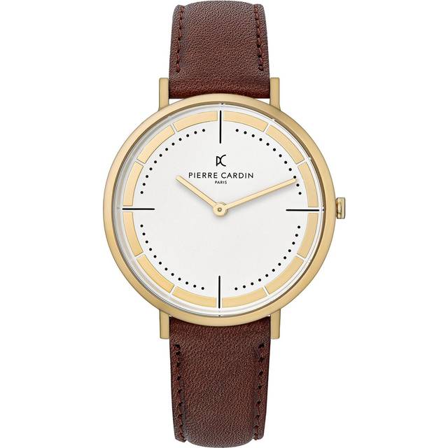 Pierre Cardin Belleville Park Mens Brown Watch CBV.1031 Leather - One Size