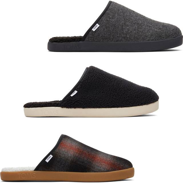 Toms Harbor Slipper Mens - Black - Size UK 8