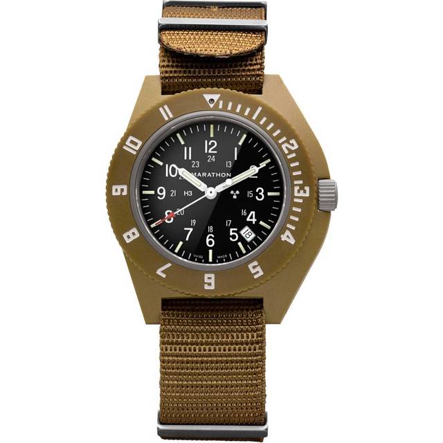 41mm Desert Tan Pilot's Navigator Date Ballistic Nylon Watch