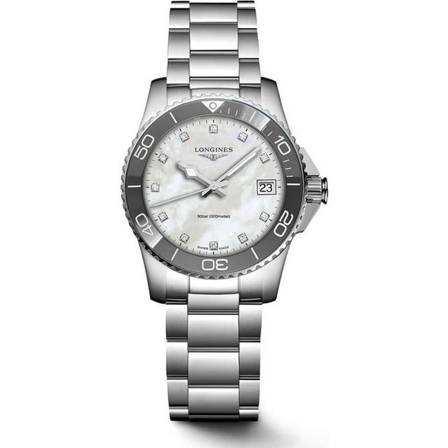 Hydroconquest 32mm Ladies Watch Mother Of Pearl Silver Exclusive to The Watches Of Switzerland Group