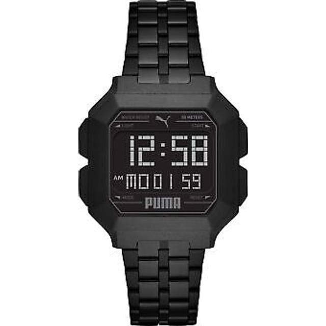 Wristwatch puma remix p5053 stainless steel black digital chrono dual time