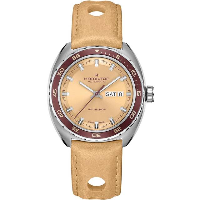Hamilton American Classic Men's Beige Leather Strap Watch