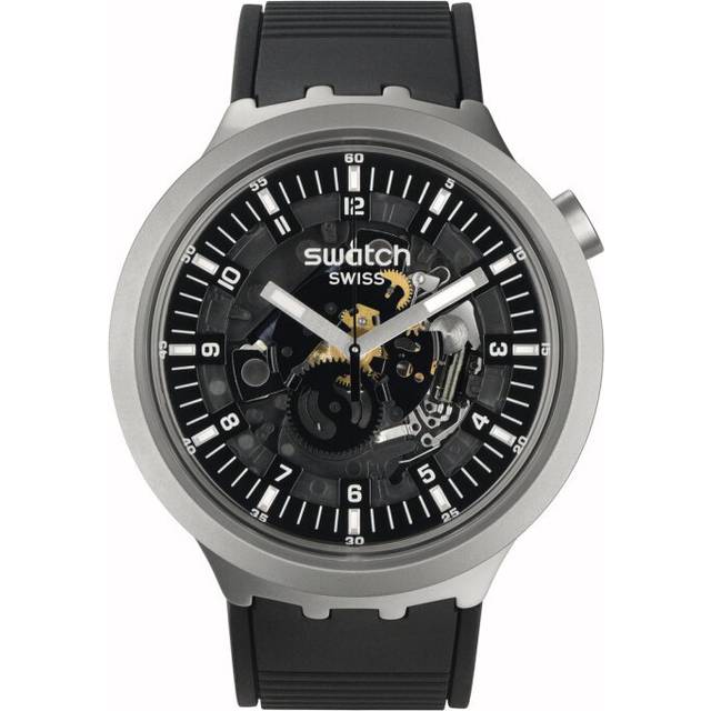 Swatch Mens Dark Irony Black Watch SB07S105