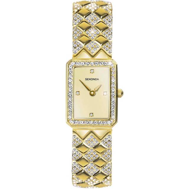 Sekonda Crystal Ladies' Rose Gold Tone Bracelet Watch