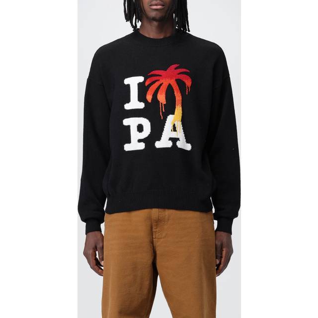 Palm Angels - I Love PA knitted jumper - men - Merino/Viscose/Polyamide/Cashmere - M - Black