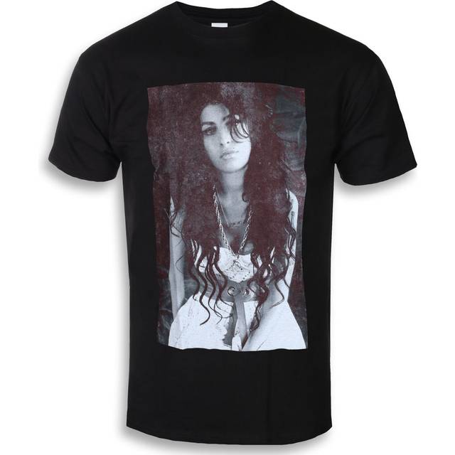 Amy Winehouse 'Back To Black Chalk Board' (Black) T-Shirt (Small)