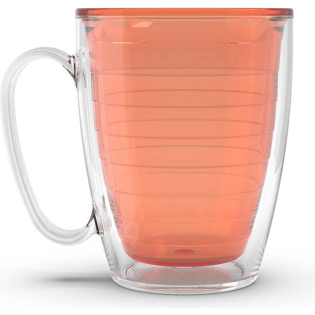 Tervis Made in USA Double Walled clear & colorful Tabletop Insulated Tumbler cup Keeps Drinks cold & Hot, 16oz Mug, citrus Sunrise