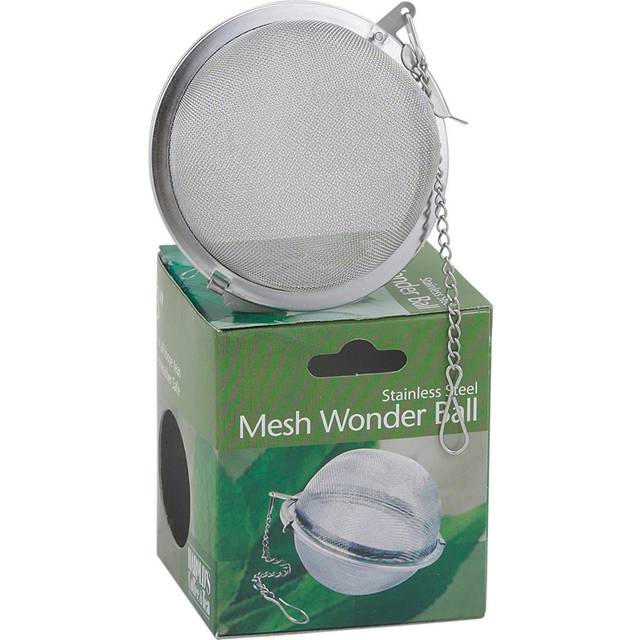 HIC Loose Tea Leaf Strainer and Herbal Infuser, 18/8 Stainless Steel, Mesh Tea Ball, 3-Inch