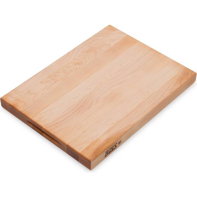 "John Boos Boos Block Platinum Series Large Reversible Wood Cutting Board  1.75-Inch Thickness  20"""""""""""""""" x 15"""""""""""""""" x 1 3/4""""""""""""""""  Maple"