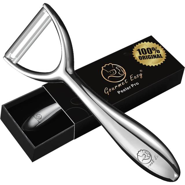 Gourmet Easy Stainless Steel Y Peeler With Ergonomic Non-slip Handle, Silver