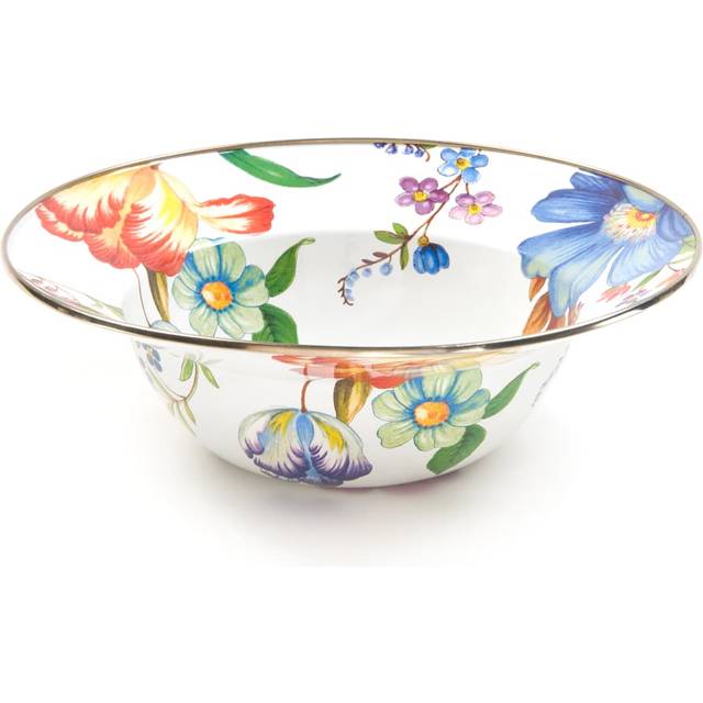 Mackenzie-Childs Flower Market Serving Bowl White