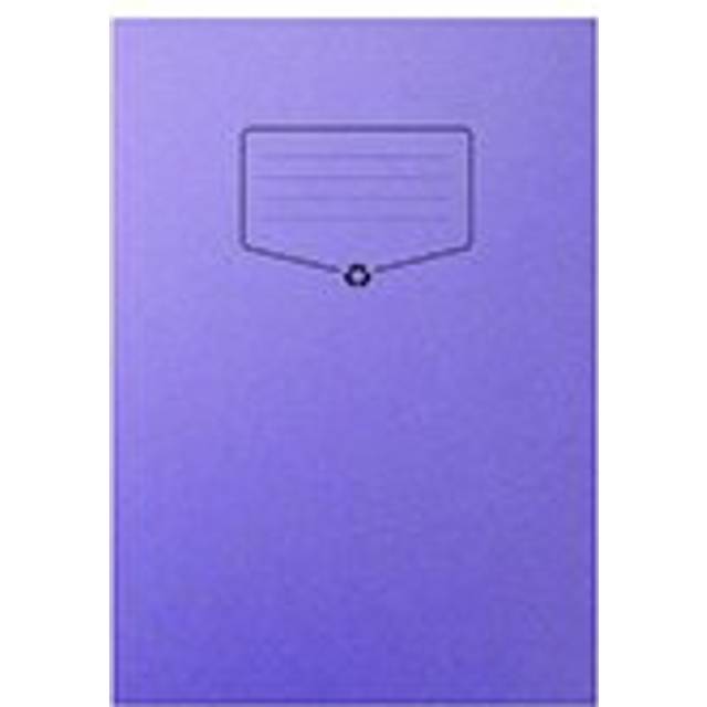 100% Recycled A4 Exercise Book, Lined with Margin, Purple, 64 Pages