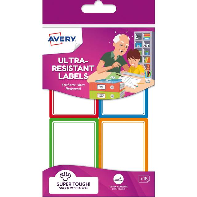 Avery Resistant Labels 44x64 White PK16 - Assorted