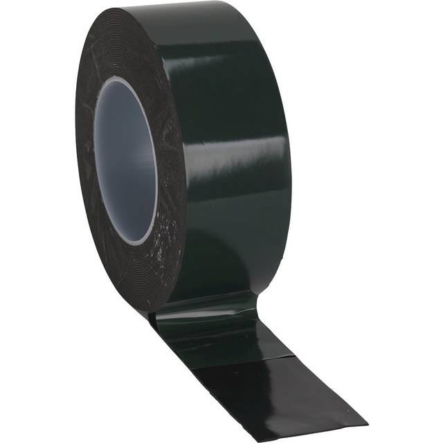 Sealey DSTG5010 Double-Sided Adhesive Foam Tape 50mm x 10 Metre Green Backing