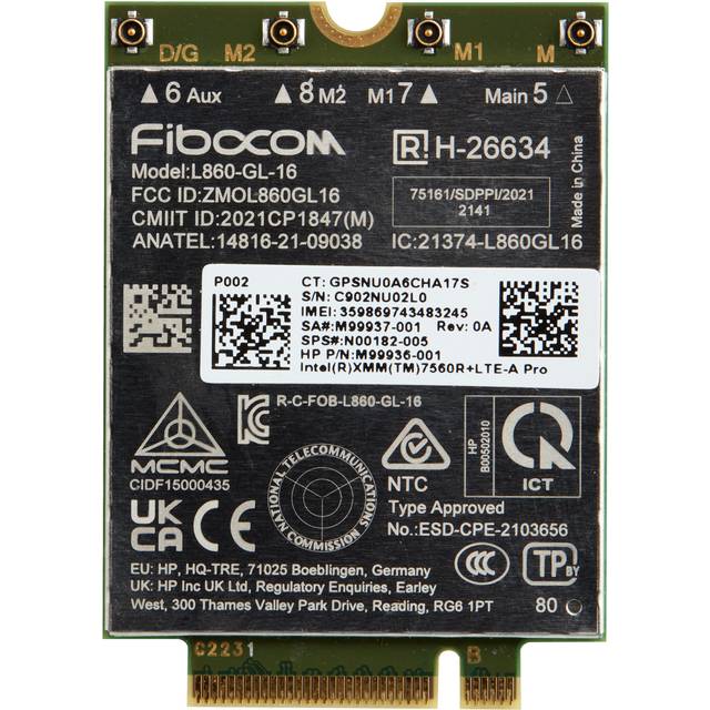 HP Xmm 7560 R+ LTE-Advanced Pro Wwan, W128564661 (Wwan)
