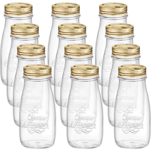 400ml Quattro Stagioni Glass Bottle with Screw Top Lid