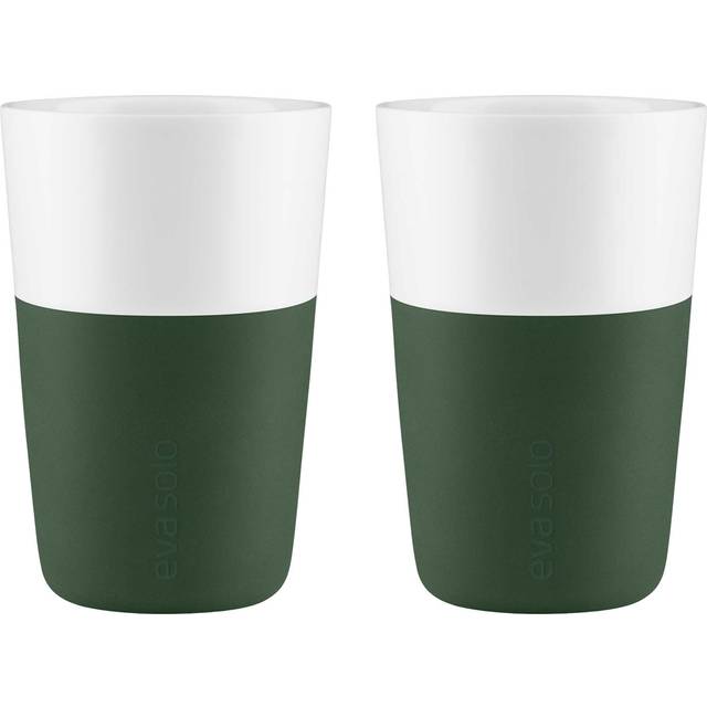 Cafe Latte-mugg 2 st, emerald green - Emerald green
