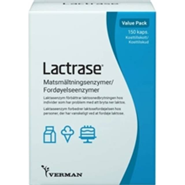 Lactrase Laktasenzym Laktosintolerans Kapslar 150 st