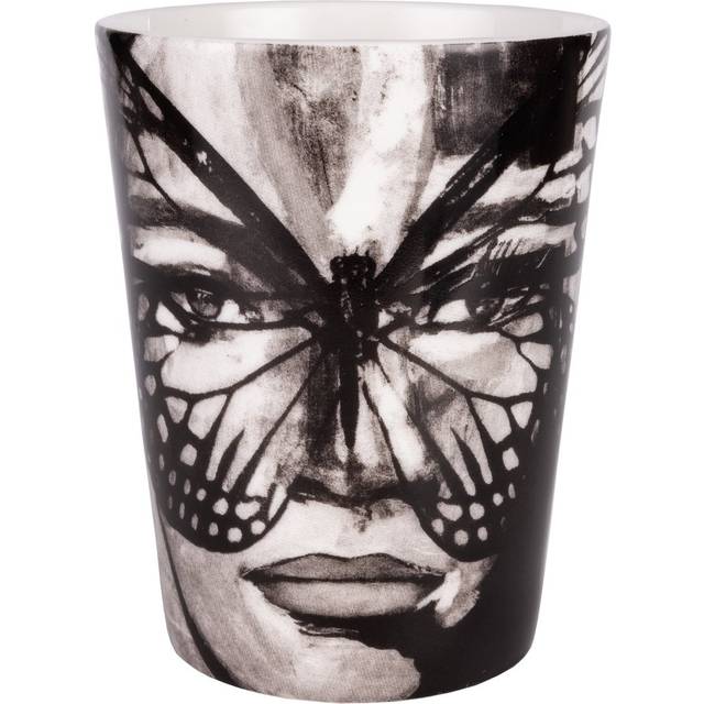 Carolina Gynning - Mugg Golden Butterfly 35 cl Svart/Vit