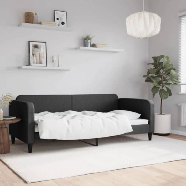 Dagbädd svart 90x200 cm tyg