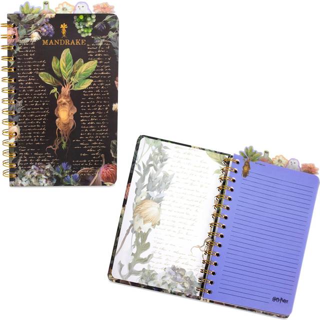 Harry Potter Mandrake Floral 5Tab Spiral Notebook Journal