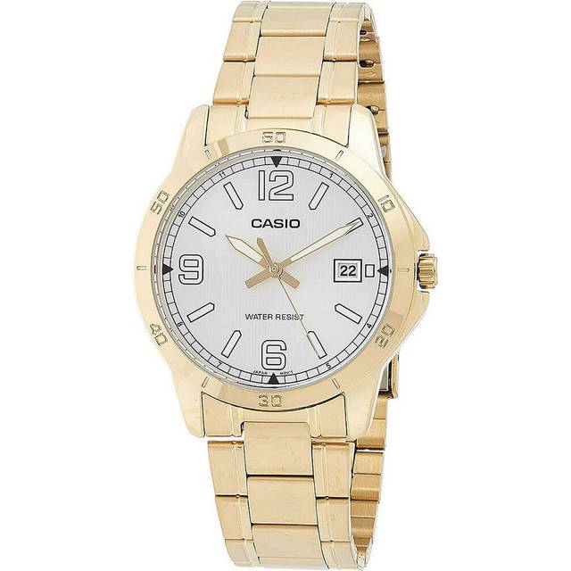 Casio MTP-V004G-7B2UDF Men's Gold-Tone Analog Watch – Silver Dial
