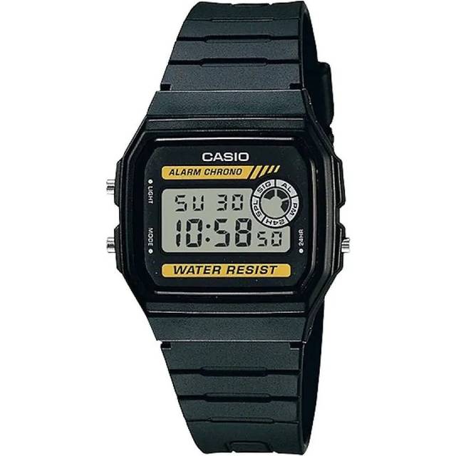 CASIO Quartz Waterproof Sports Unisex Mens Black/Yellow Digital F-94WA-9G - Free