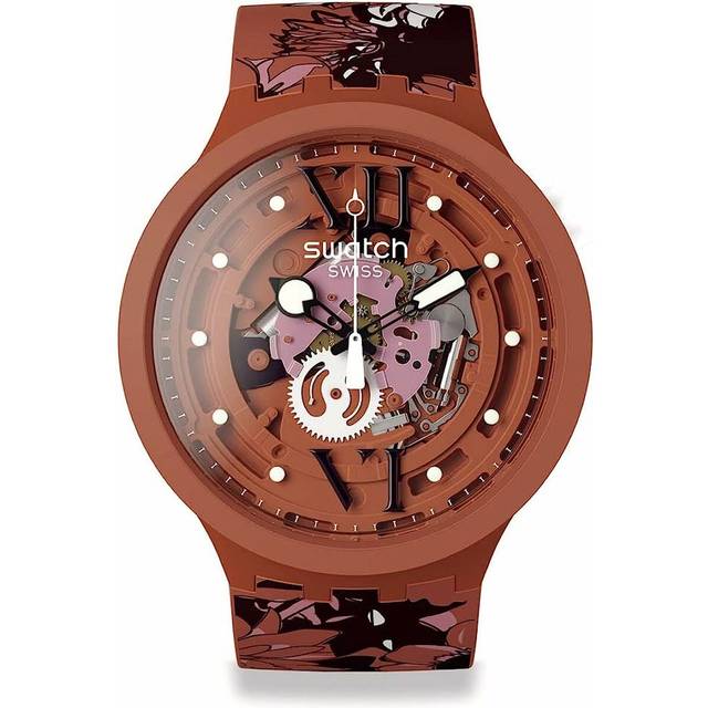 Swatch Camoflower Cotton Red Watch SB05C100