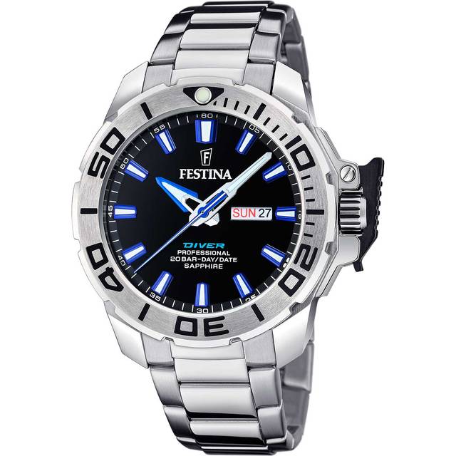 FESTINA Analog modell Cab.Ace.ESF svart märke F20665/3, silverfärgad, armband