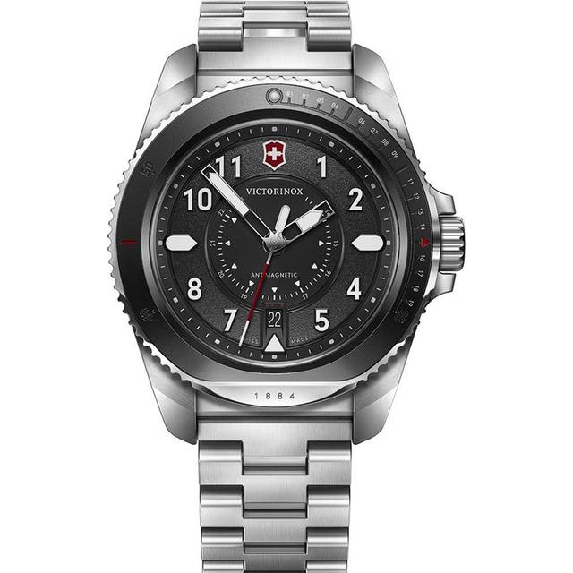 Victorinox Swiss Army Journey 1884 Antimagnetic Black Dial Quartz Diver&#39;s 242009 200M Men&#39;s Watch