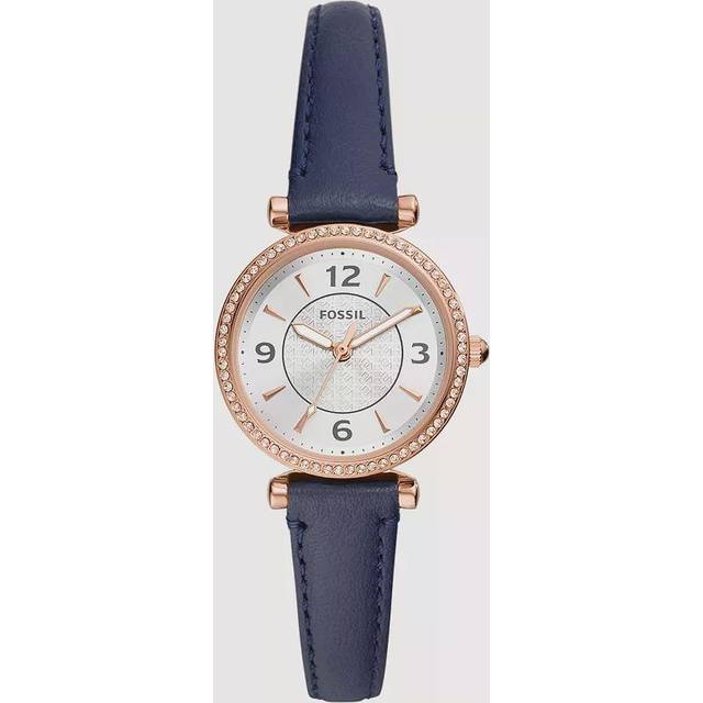 Fossil Carlie WoMens Blue Watch ES5295 Leather (archived) - One Size