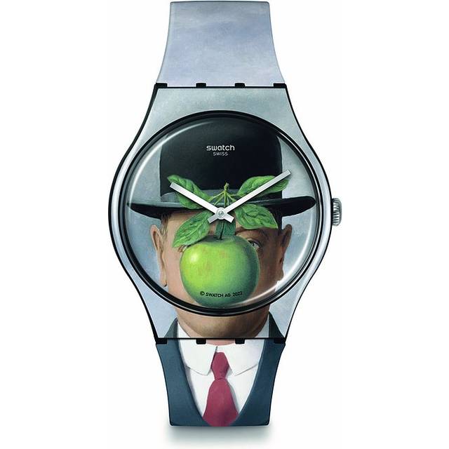 Swatch LE FILS DE L'HOMME By Rene Magritte Swatch Art Journey 2023 Unisex Watch SUOZ350