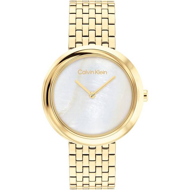 Calvin Klein Ladies' Logo Silver Dial & Stainless Steel Bracelet Watch