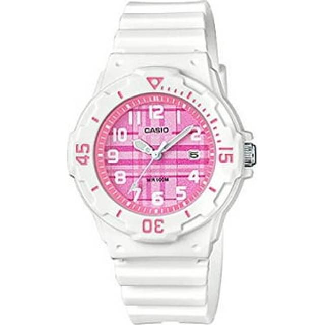 Casio Lrw-200h-4c Analog Ladies Pink Dial White Resin Sport Design Quartz Watch