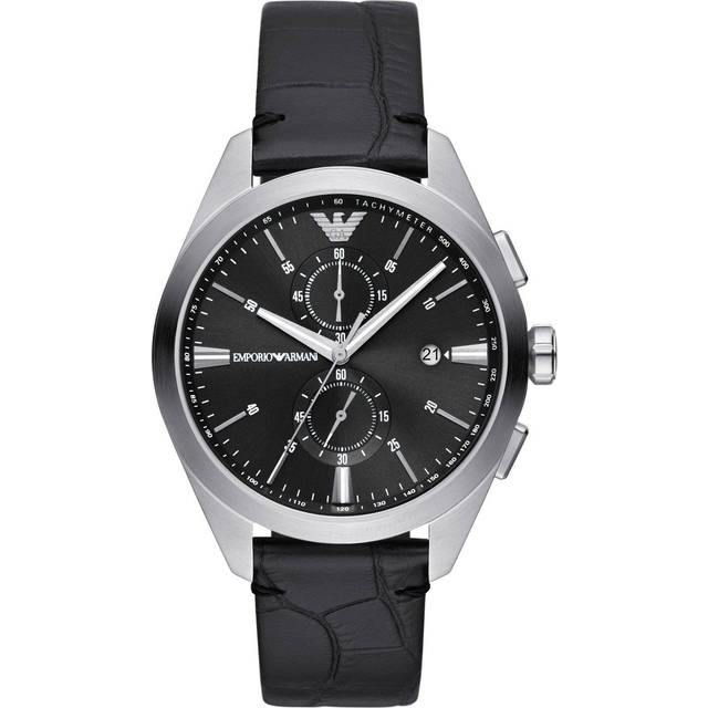 Emporio Armani Mens Claudio Black Dial Watch AR11542