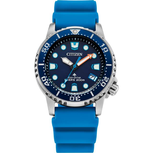 Citizen kvinnors analog Eco-Drive-klocka med silikonrem EO2028-06L, BLÅ, En storlek, Sport
