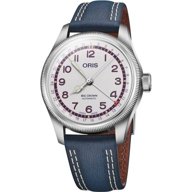 Oris Hank Aaron Limited Edition Leather Strap White Dial Automatic 01-754-7785-4081-Set Unisex Watch With Gift Set white