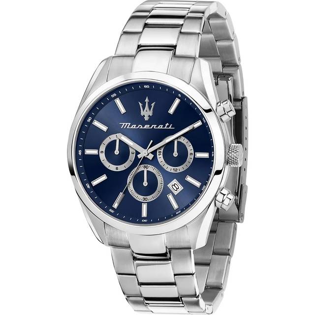 Maserati Attrazione Chronograph Stainless Steel Blue Dial Quartz R8853151005 Men&#39;s Watch